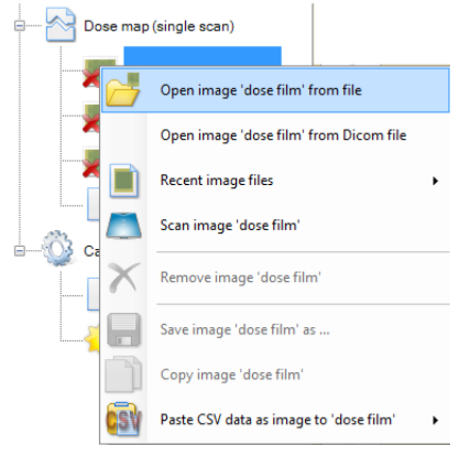 Select the 'Open image does film from file' option.