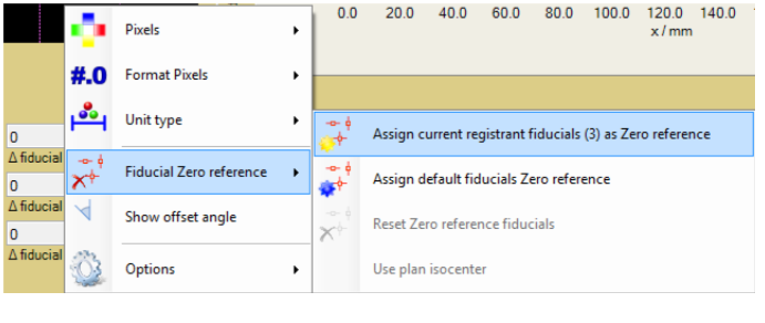 Select the 'Fiducial Zero reference' option.
