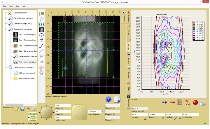 Screenshot of the 'Match fiducial pattern' screen of the Image comparer tool