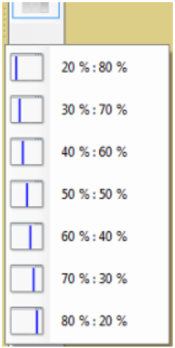 Screenshot of relative size adjustment window.