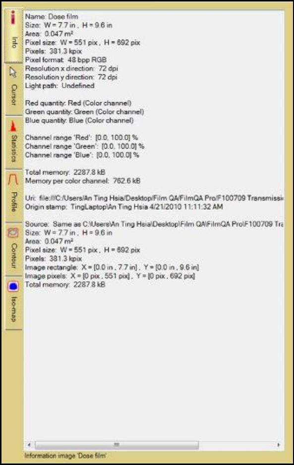 Screenshot of film evaluation panel.