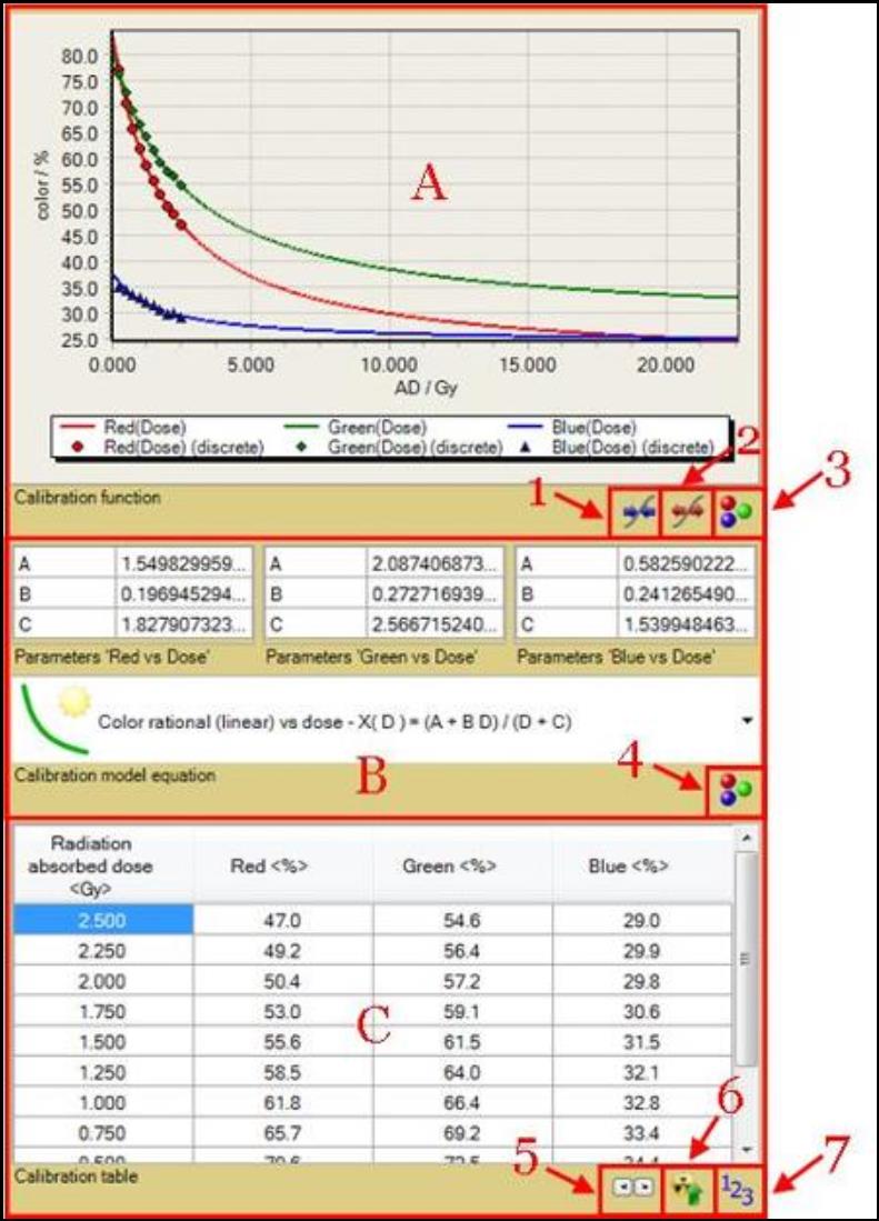 Screenshot of calibration tool.