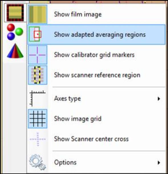 Screenshot of 'Show adapted averaging regions' option.