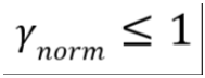 Normalized gamma less than or equal to 1.