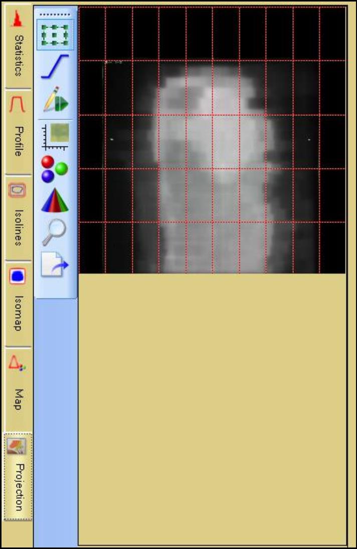 Screenshot of the projection panel.