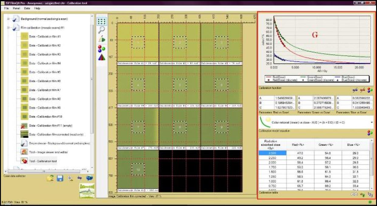 Screenshot of calibration tool.