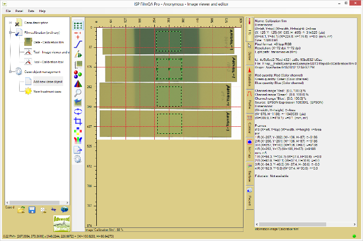 Screenshot of calibration image.