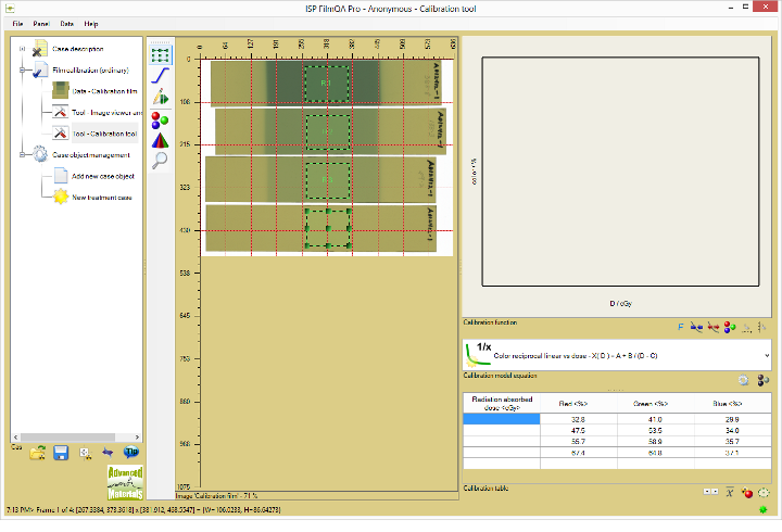 Screenshot of calibration tool.