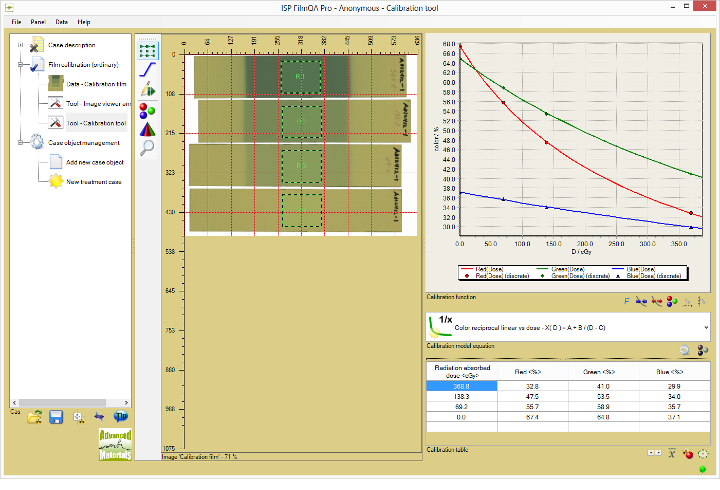 Screenshot of calibration tool.