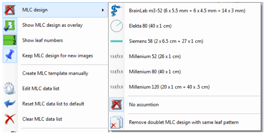Screenshot of MLC design options