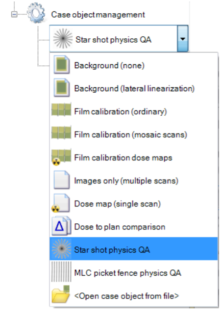Select the 'Star shot physics QA' option.